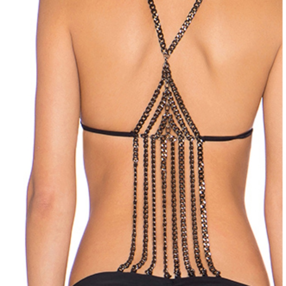 Chain back black bikini, revolve clothing sky brand - Picture 3 of 4